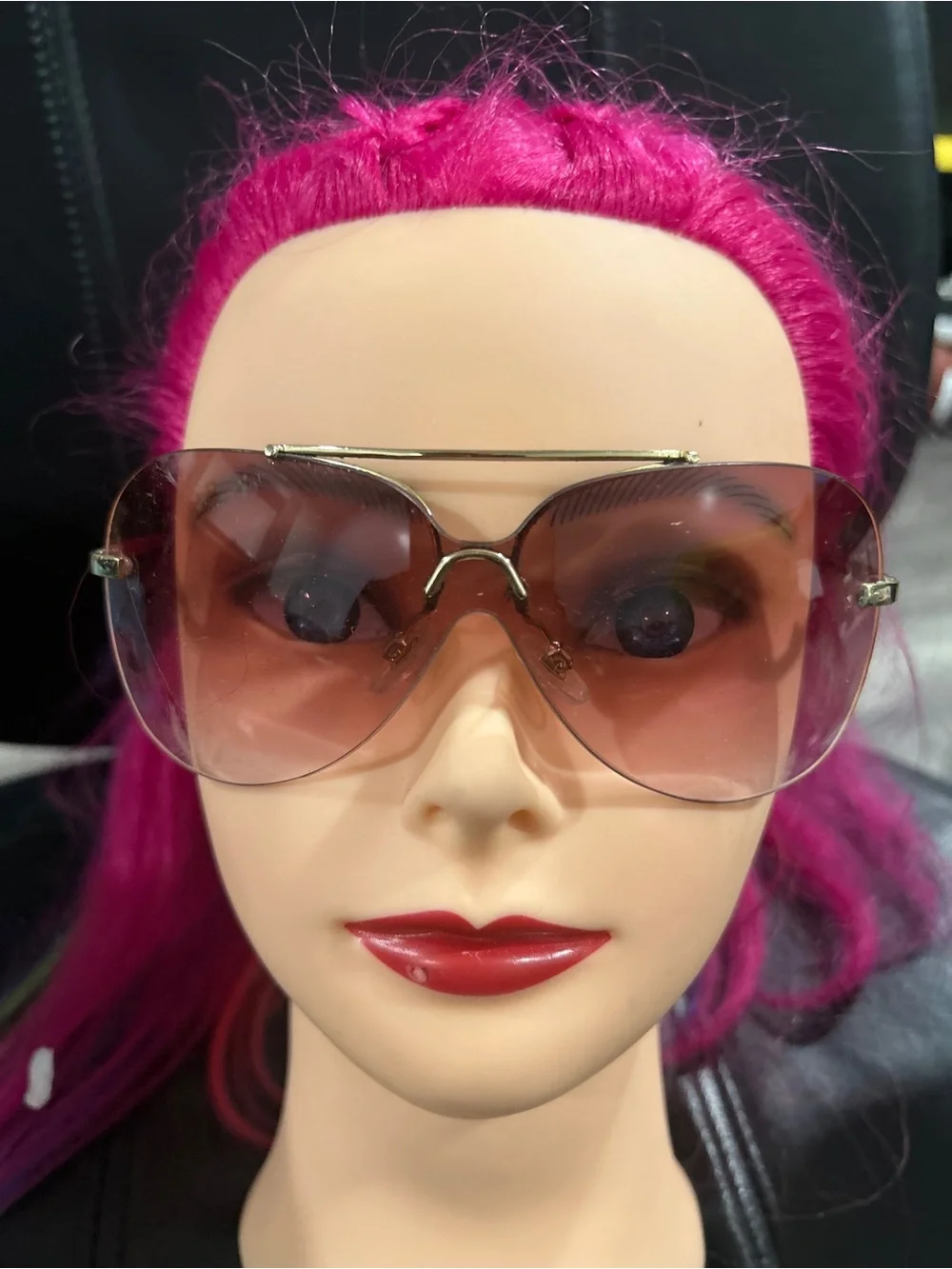 Aviator Gradient Sunglasses in gold frame - Unbranded